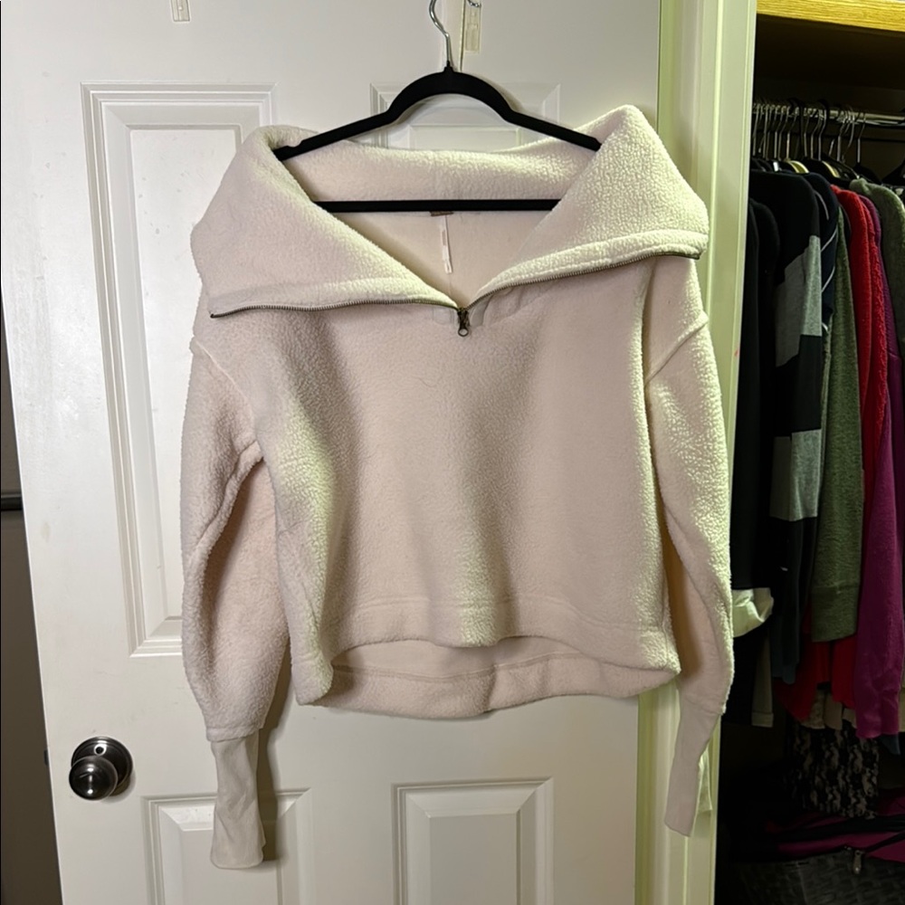 Free People Poppy Pullover Fleece Zip Jacket - Picture 4 of 6